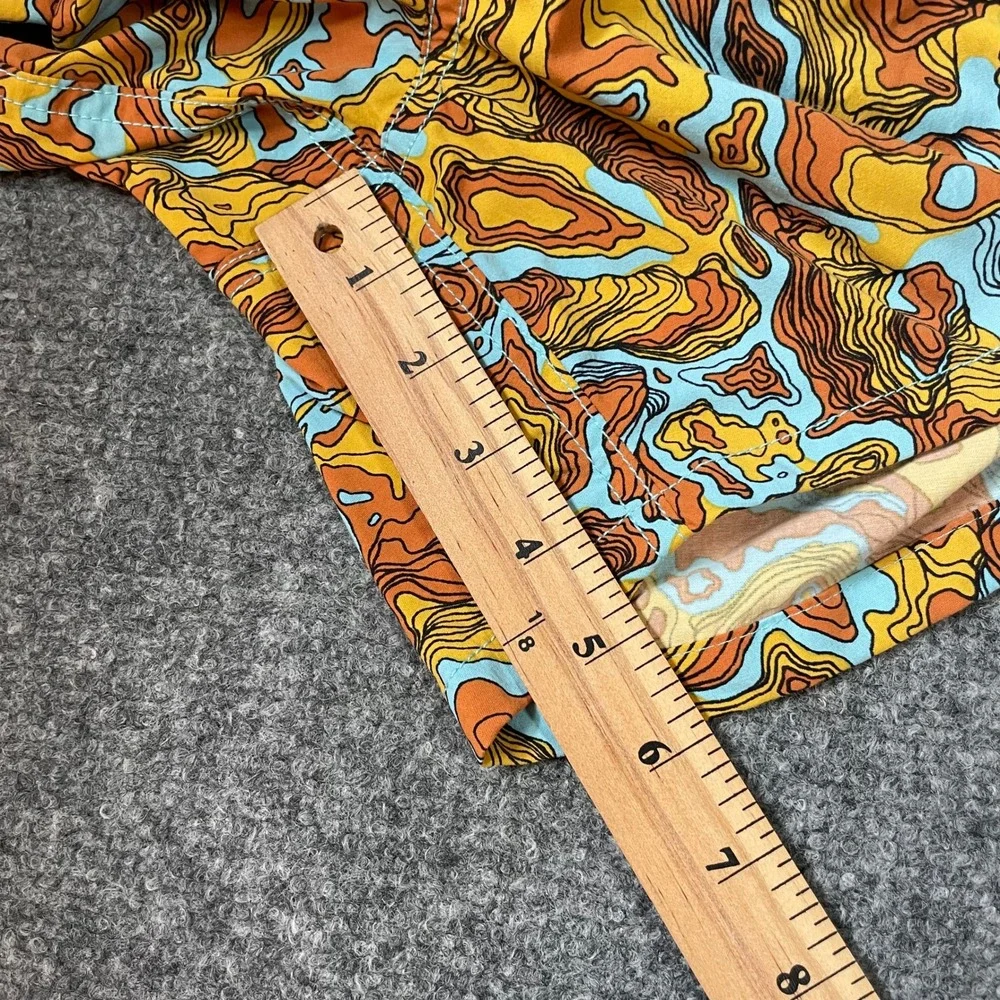 Cotopaxi Swim Shorts Small Orange Topographic Map Print Drawstring 5